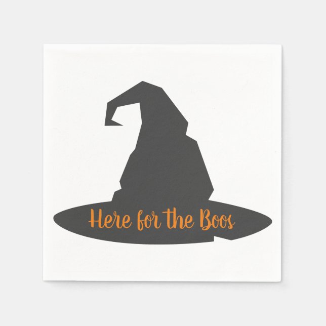 Here for the Boos Halloween Party Napkins (Front)