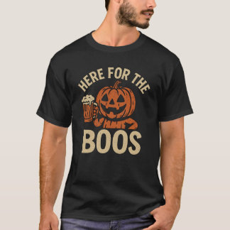Here for the Boos Halloween T-Shirt Funny Pumpkin