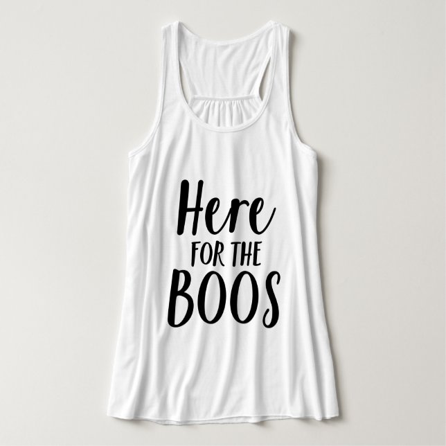 Here for the Boos Halloween Tank Top (Design Front)