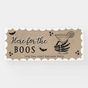 Here for the Boos Kraft Colored Large Halloween Banner