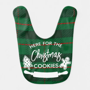 Here for the Christmas Cookies Funny Baby Baby Bib