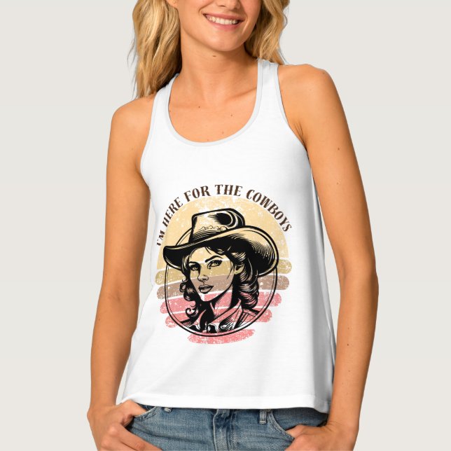 Here For The Cowboys Tank *NO LOGO* (Front)