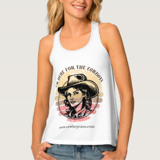 Here for the cowboys tank top