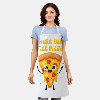 Here For The Pizza Cute Kawaii Slice Apron