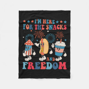 Here For The Snacks And Freedom 4th Of July Boys G Fleece Blanket