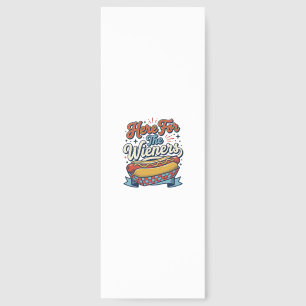 Here For The Wieners Vintage Hot Dog Shirt_1 Bookmarks