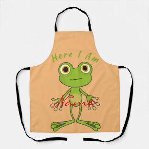 Here I am cute frog Thunder_Cove Apron
