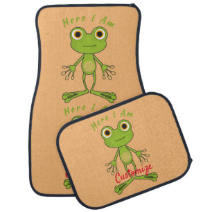 Here I am cute frog Thunder_Cove Car Floor Mat