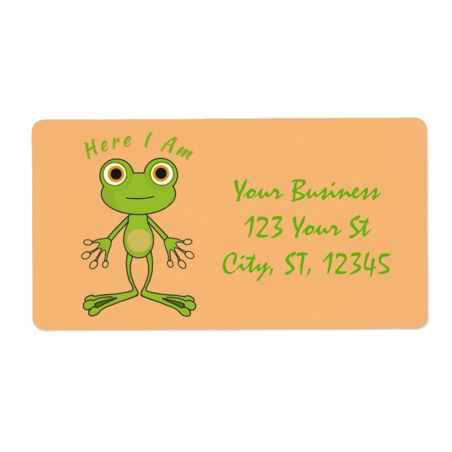 Here I am cute frog Thunder_Cove  Label (Front)