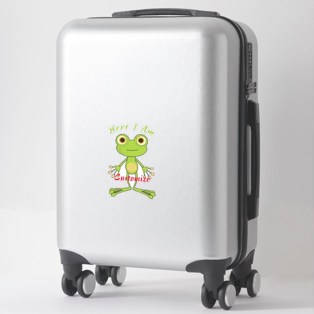Here I am cute frog Thunder_Cove Sticker (Suitcase)