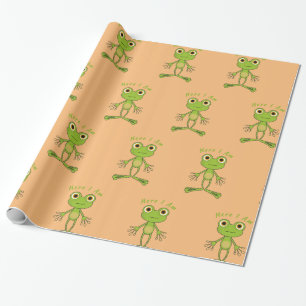 Here I am cute frog Thunder_Cove  Wrapping Paper