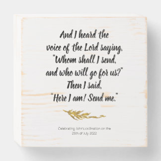 Here I am Send Me Isaiah 6:8 Wood Box Sign