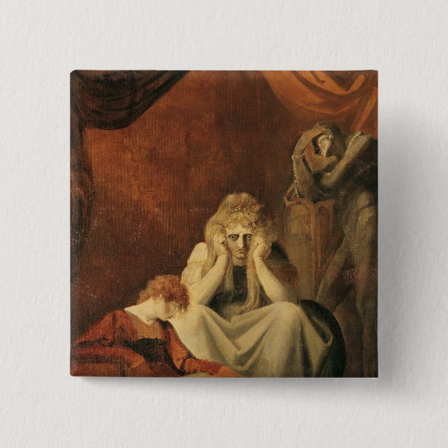 Here I and Sorrow Sit' Pinback Button (Front)