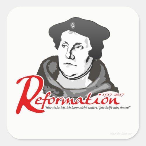 Here I Stand Martin Luther Reformation 500 Sticker