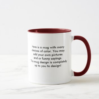 Here Is A Mug With Many Choices Of Color. You M... by Horsen_Around at Zazzle