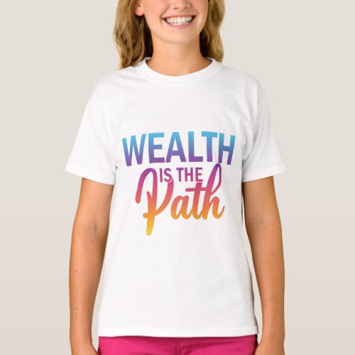  here is a t_shirt design with the text Wealth i