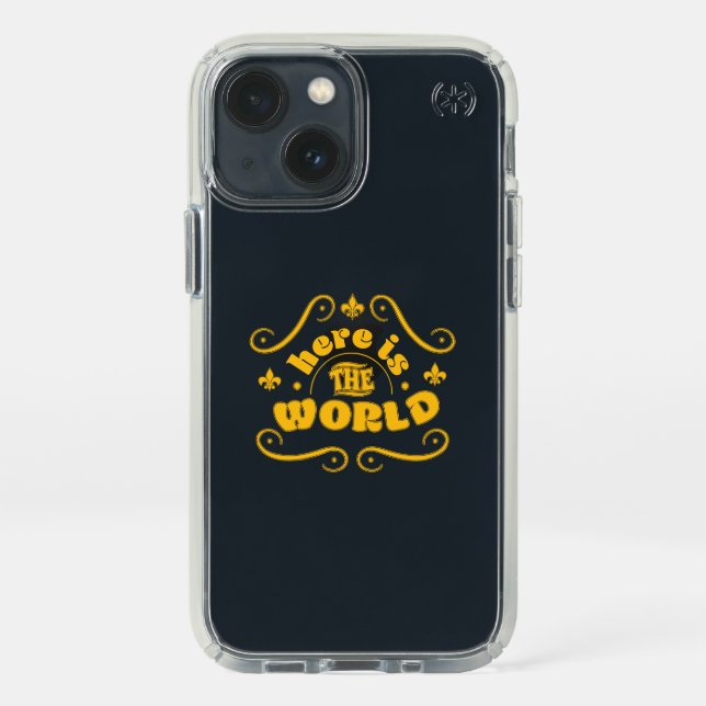 Here is the world speck iPhone 13 mini case (Front)