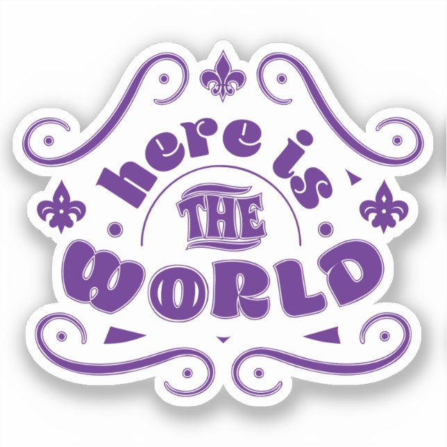 Here is the world sticker (Front)