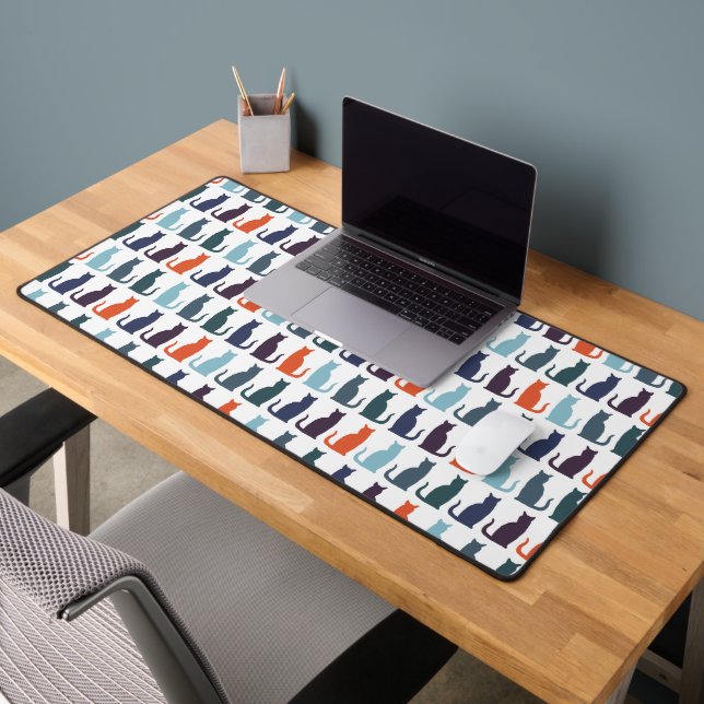 Here Kitty Cats Desk Mat (Office 2)