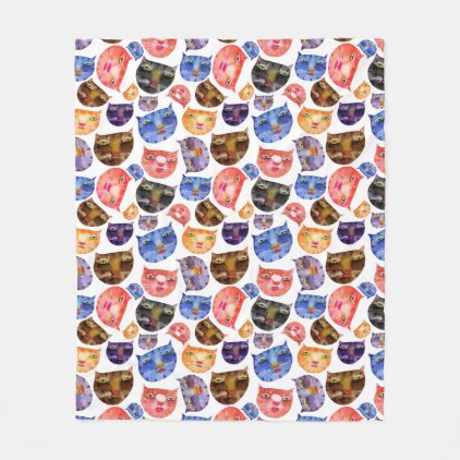 Here Kitty Kitty Fleece Blanket Medium