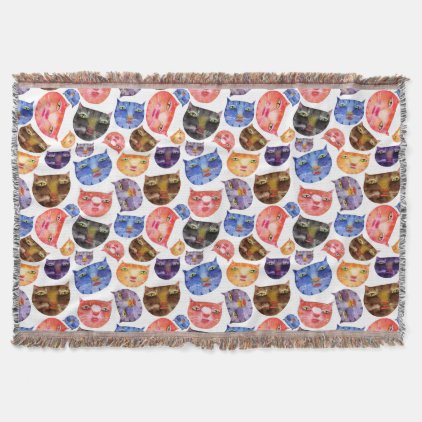 Here Kitty Kitty Throw Blanket