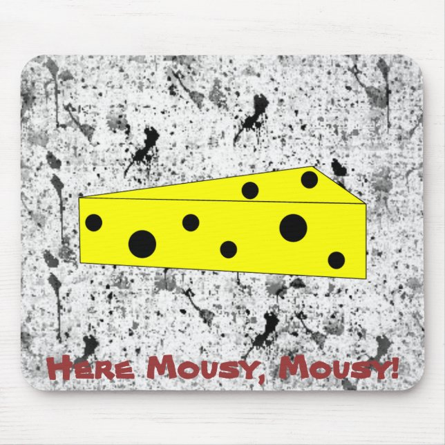 Here Mousy, Mousy! (inkspots) Mouse Pad (Front)