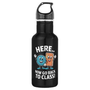 Here Now Go Back To Class School Nurse Medical Pro Stainless Steel Water Bottle