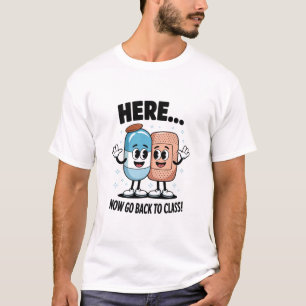 Here Now Go Back To Class School Nurse Medical Pro T-Shirt