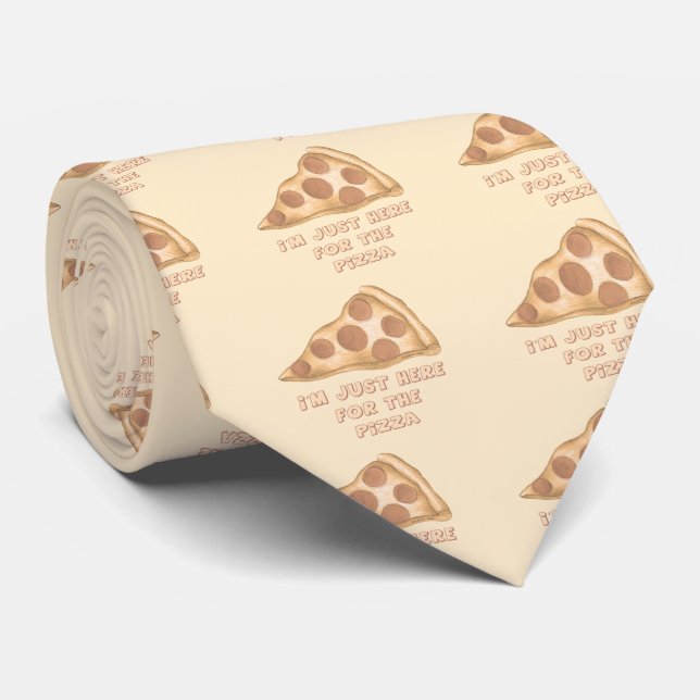 Here Pizza Neck Tie (Rolled)