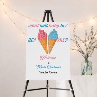 Here’s the Scoop – Gender Reveal Welcome Sign