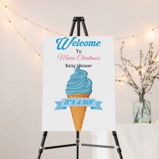 Here’s the Scoop – It's A Boy Welcome Sign