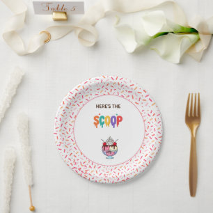 Here,s the scoop Viral Aesthetic Modern Birthday Paper Plates