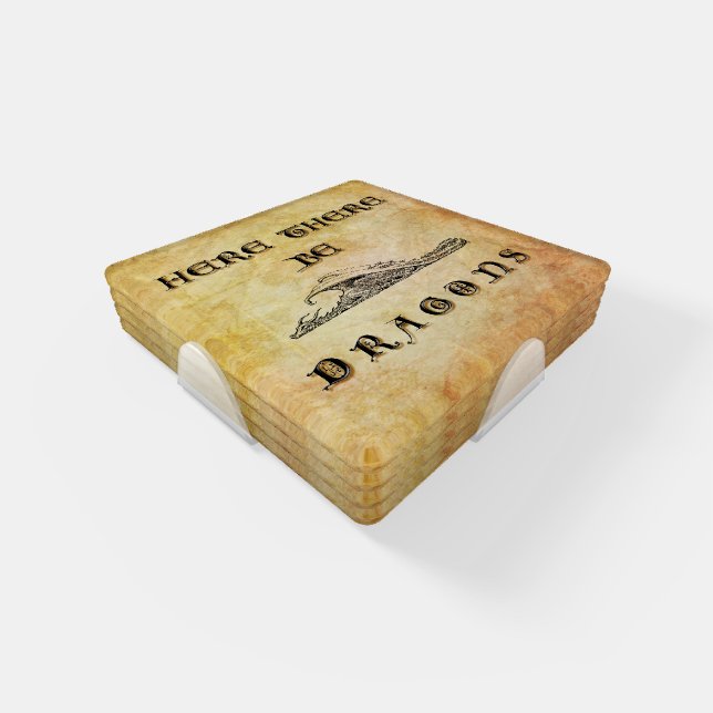 Here There Be Dragons Coaster Set (Set)