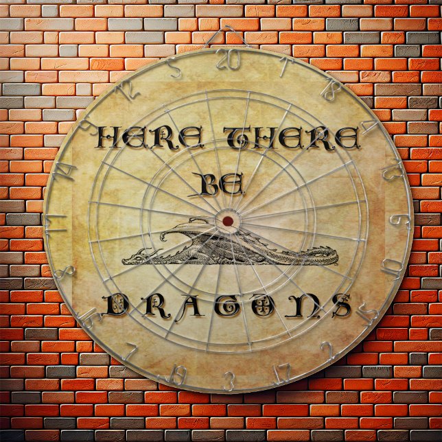 Here There Be Dragons Dart Board (Creator Uploaded)