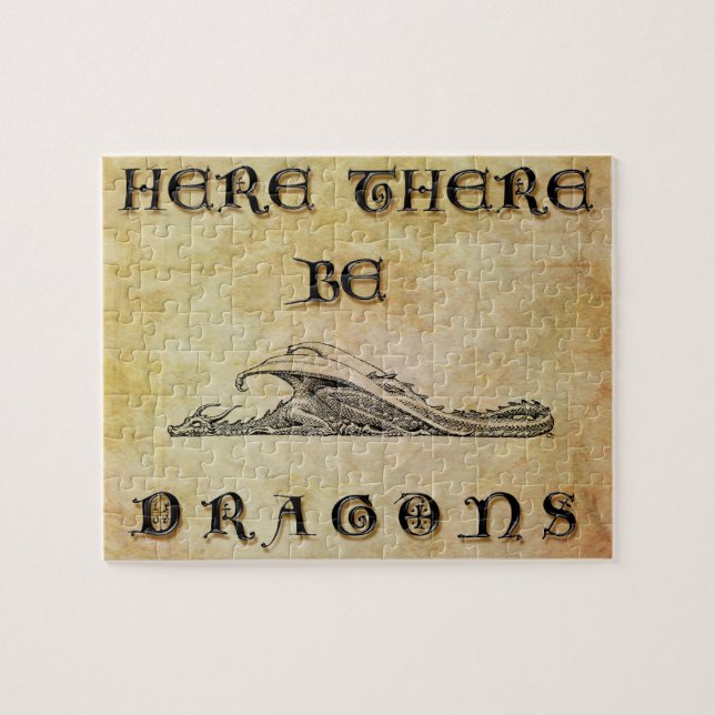 Here There Be Dragons Jigsaw Puzzle (Horizontal)