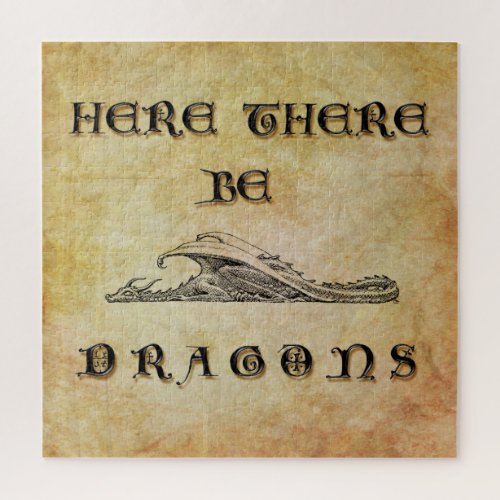 Here There Be Dragons Jigsaw Puzzle