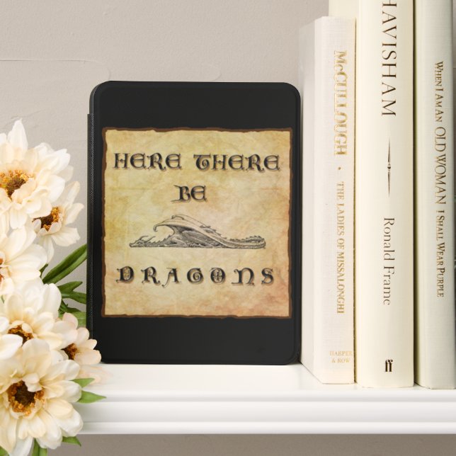 Here There Be Dragons Kindle Cover (In Use (Bookshelf))