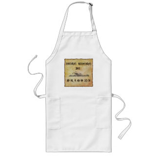 Here There Be Dragons Long Apron