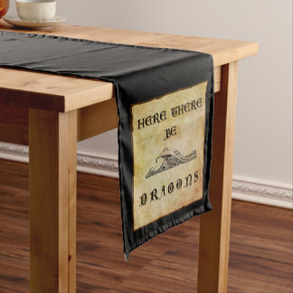 Here There Be Dragons Medium Table Runner