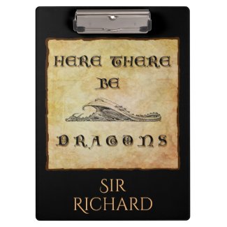 Here There Be Dragons Personalized