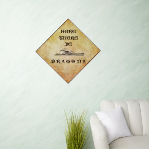 Here There Be Dragons  Wall Decal