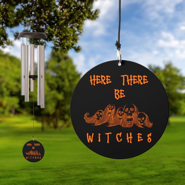 Here There Be Witches  Wind Chime (Outdoor)