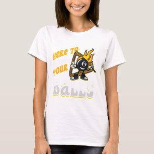 Here To Break Your Billiard Player Snooker Pool 8  T-Shirt