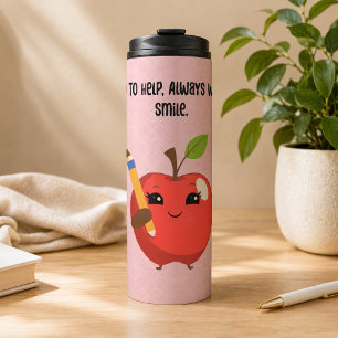 Here To Help Always With A Smile Educator Thermal Tumbler