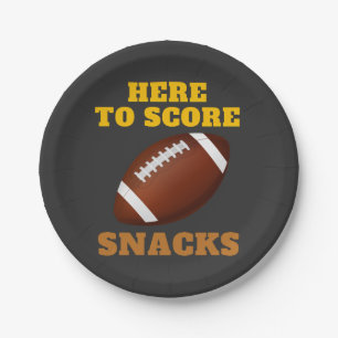 Here To Score Snacks Paper Plates