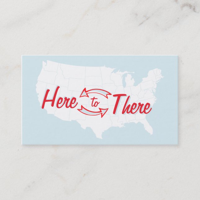 Here to There Business Cards (Front)