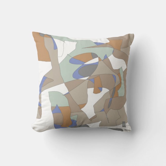 Here we are throw pillow (Front)