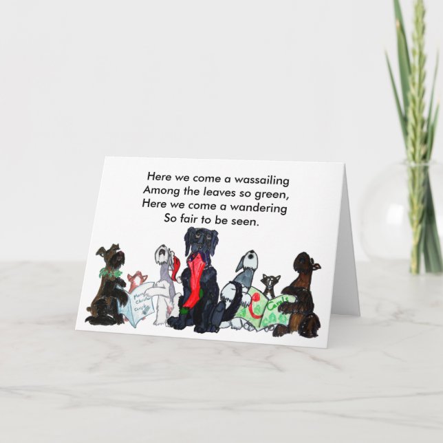 Here we eat the wassailing... holiday card (Front)