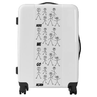 Funny Black and White Stick Man Luggage