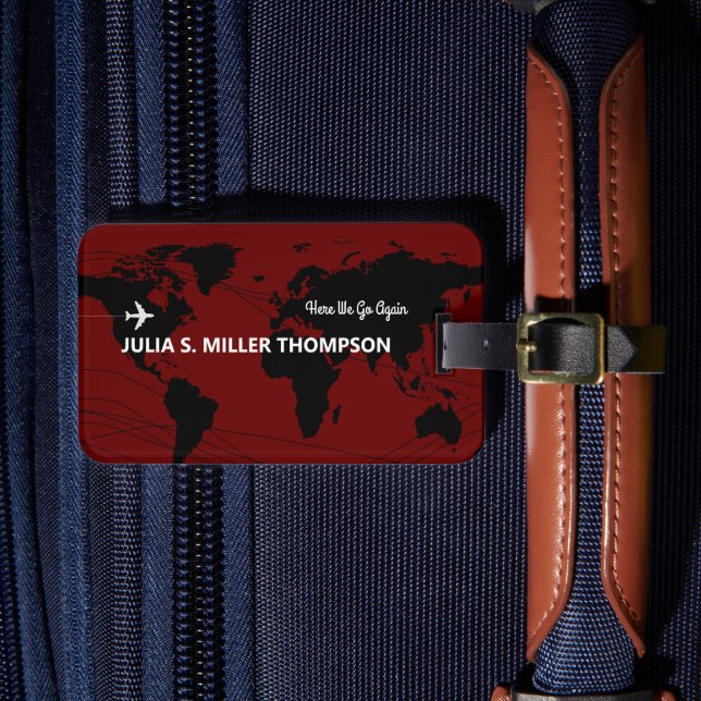 Here We Go Again... travel adventures Luggage Tag (Front Insitu 4)